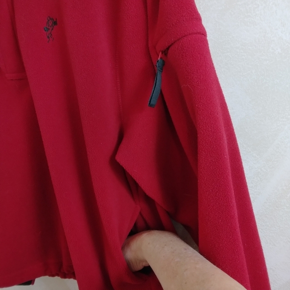 Size S Ashworth Golf Pullover Fleece 1/4 Zip Side Seam Pockets - Picture 3 of 9
